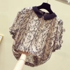 Chiffon top for women, short sleeve, 2022 new Korean style, versatile, sweet and stylish, floral print fashion T-shirt for women, loose summer Application Scenario